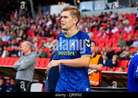 Aalborg, Dänemark. 21., August 2022. Mathias Greve von Broendby, GESEHEN WÄHREND des Superliga-Spiels 3F zwischen Aalborg Boldklub und Broendby IF im Aalborg Portland Park in Aalborg. (Foto: Gonzales Photo - Balazs Popal). Stockfoto