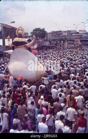 Ganpati Festival, Immersion Process, Mumbai, Maharashtra, Indien. Stockfoto