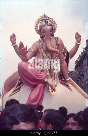 Ganpati Festival, Immersion Process, Mumbai, Maharashtra, Indien. Stockfoto