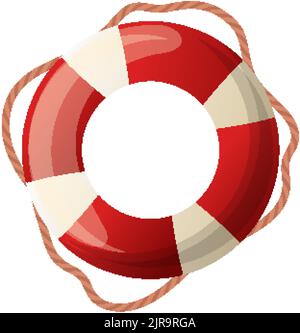 lifebuoy Ring Cartoon Vektor Illustration Stock Vektor