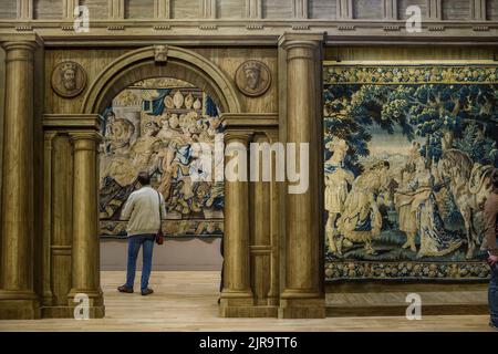 Aubusson (Zentralfrankreich): Das Internationale Tapisserie-Museum (Cite internationale de la Tapisserie) Stockfoto