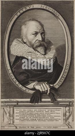 Porträt des Petrus Scriverius, 1626, Niederlande, von Jan van de Velde der Jüngere, Frans Hals. Geschenk von Sir John Ilott, 1965. Stockfoto