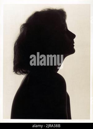Greta Garbo von Ruth Harriet Louise (MGM, 1925). Silhouette Porträt Stockfoto