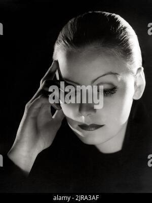 Greta Garbo Photo Portrait von Clarence Sinclair Bull Werbefoto. Stockfoto