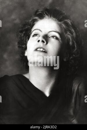 Porträtfoto von Greta Garbo 1925 - Foto von Arnold Genthe, 1869-1942 Stockfoto