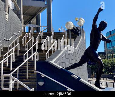 Shearer Statue, St James' Park, Newcastle Stockfoto