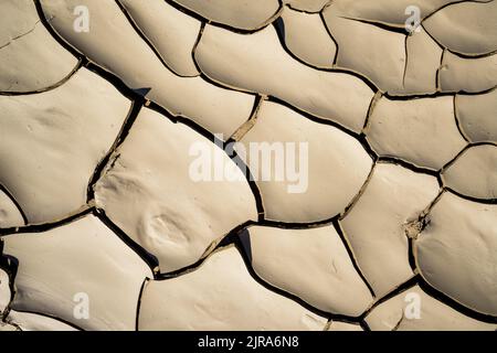 Symbolisches Bild, Hoffnung, Umwelt, Klimawandel trockene Flussbett-Muster. Swakop River, Namibia, Afrika Stockfoto