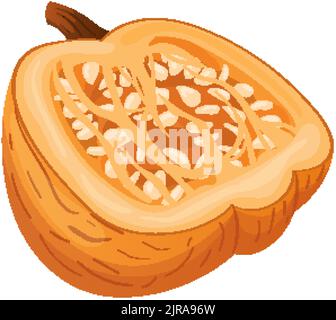 Kürbis Schnitt Cartoon Vektor Illustration Stock Vektor