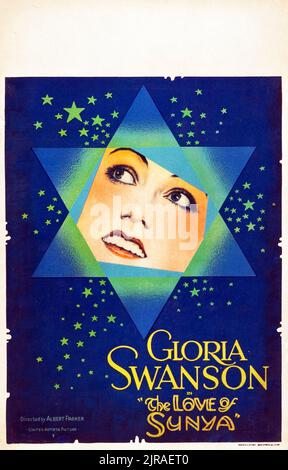 Gloria Swanson - The Love of Sunya (Vereinigte Künstler, 1927). Fensterkarte. Stockfoto