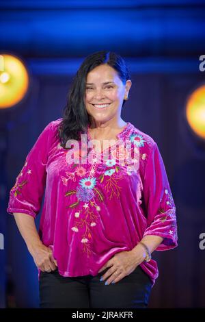 Edinburgh Schottland, Großbritannien 23. August 2022. Autorin Diana Gabaldon in der Central Hall für das Edinburgh International Book Festival. Credit sst/alamy live News Stockfoto