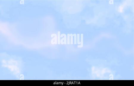 Hintergrund mit Wolken am blauen Himmel. Blue Sky Vektor Stock Vektor