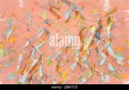 Abstrakte bunte helle Farbe Pinsel Kunst Hintergrund. Vektor Stock Vektor