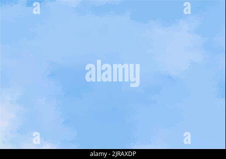 Blauer Aquarellhintergrund. Abstrakter Farbfleck im Hintergrund Stock Vektor