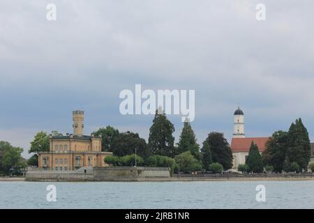 Schloss Montfort mit St. Martin Weitsicht Stockfoto