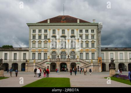 Schloss Nymphenburg (Schloss Nymphenburg), Schloss Nymphen ist ein barockes Schloss, eines der bedeutendsten königlichen Paläste Europas. München, Bayern, Deutschland Stockfoto