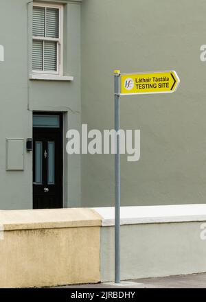 HSE-Testgelände am Ballymullen Barracs, Tralee, County Kerry, Irland Stockfoto