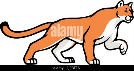Einfache Illustration von Cougar (Berglöwe) Stock Vektor