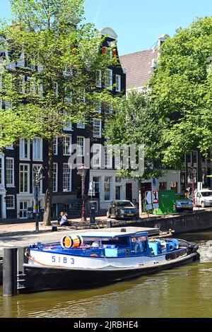 Fahrräder auf den Brücken von Amsterdam Stockfoto