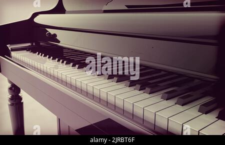 Klaviertasten in 3D Render Stockfoto