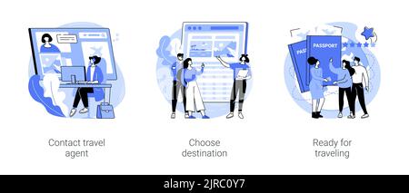 Tour Agentur isoliert Cartoon-Vektor-Illustrationen se Stock Vektor