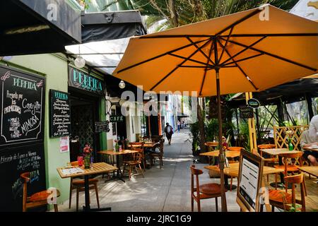 Perfida Bistro Cafe im Colonia Condesa-Viertel von Mexiko-Stadt, Mexiko. Stockfoto