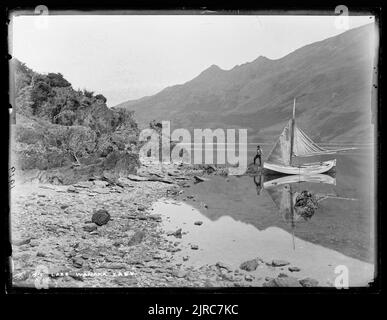 Lake Wanaka East, 1883, Neuseeland, von Burton Brothers. Stockfoto