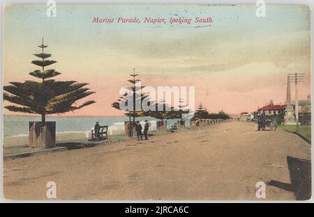 Marine Parade, Napier, Looking South, 1907, Napier, Hersteller unbekannt. Geschenk von Patricia M. Mitchell, 1989. Stockfoto
