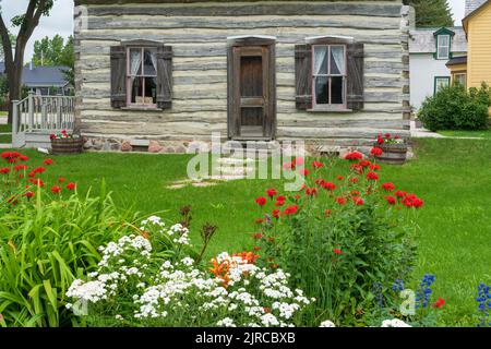 Die Nellie McClung Heritage Site in Manitou, Manitoba, Kanada. Stockfoto