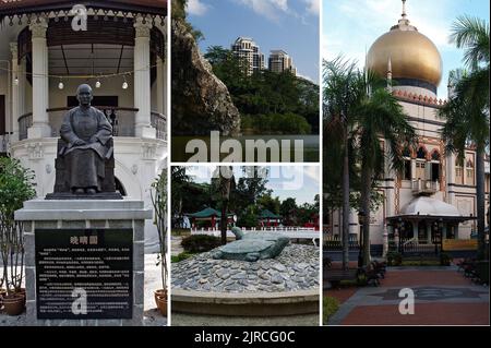 Wunderschönes Singapur (Republik Singapur), ein souveränes Inselland und Stadtstaat im maritimen Südostasien. Stockfoto