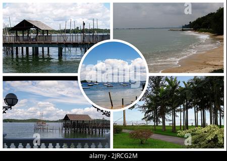 Wunderschönes Singapur (Republik Singapur), ein souveränes Inselland und Stadtstaat im maritimen Südostasien. Stockfoto