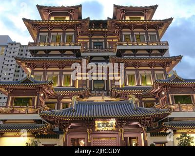 Singapur, Buddha Tooth Relic Temple & Museum Stockfoto