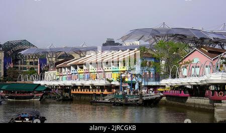 Singapur, Clarke Quay i Stockfoto