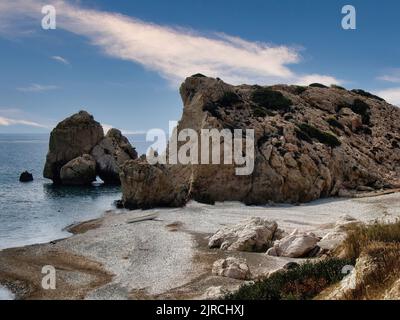 Aphrodites legendäre Geburtsort in Paphos, Zypern. Stockfoto