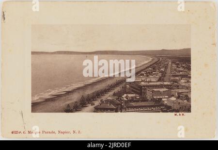 Marine Parade, Napier, Neuseeland, 1909, Napier, Von Muir & Moodie. Stockfoto