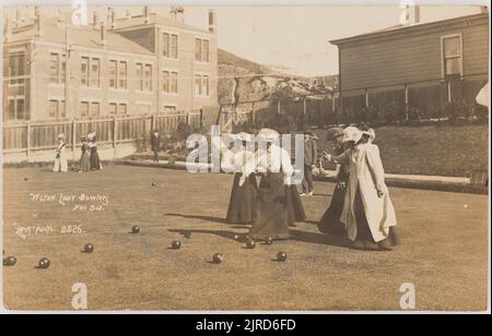 Wellington Lady Bowlers, November 1908, Wellington, von Zak (Joseph Zachariah). Stockfoto