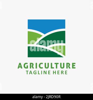 Logo-Design für Farm & Agriculture Stock Vektor