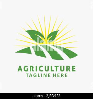 Landwirtschaft und Farm Logo Design Stock Vektor