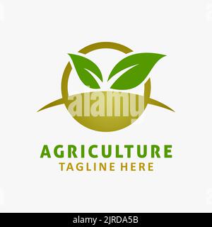 Landwirtschaft und Farm Logo Design Stock Vektor