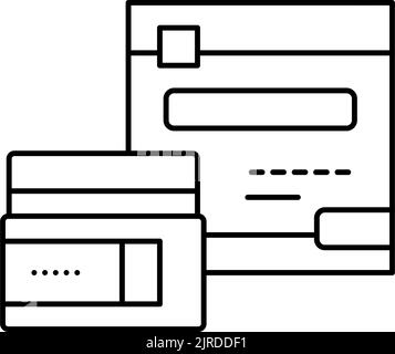 Abbildung des Symbols für die Linie der Gelnarbe Stock Vektor
