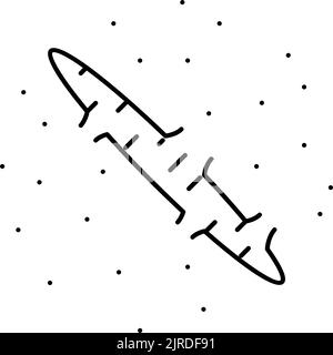 Abbildung des Symbols für hypertrophe Narbenlinien Stock Vektor