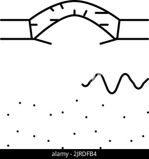 Boxcar Akne Narbe Linie Symbol Vektor Illustration Stock Vektor