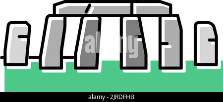 stonehenge Monument Farbe Symbol Vektor Illustration Stock Vektor