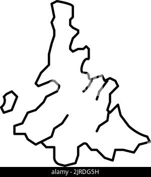 Insel whitsunday Linie Symbol Vektor Illustration Stock Vektor
