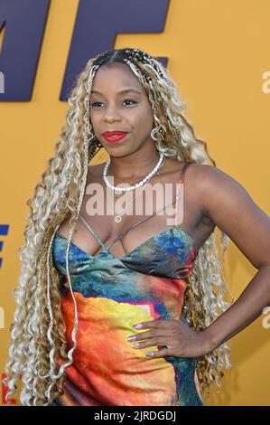 Los Angeles, USA. 23. August 2022. LOS ANGELES, USA. 23. August 2022: London Hughes bei der Premiere von 'Me Time' im Regency Village Theatre, Westwood. Bildquelle: Paul Smith/Alamy Live News Stockfoto