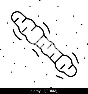 Abbildung des Symbols für die Linie der Keloid-Narbe Stock Vektor