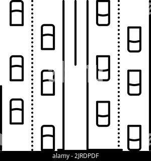 Vektorgrafik für symbole für die straßenlinie Stock Vektor