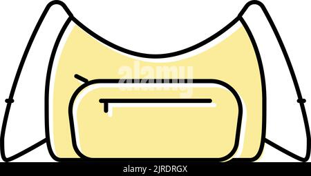 Geldbörse Tasche Frau Farbe Symbol Vektor Illustration Stock Vektor