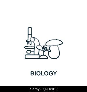 Symbol für Biologie. Line Simple Science Icon für Vorlagen, Webdesign und Infografiken Stock Vektor