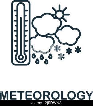 Symbol für Meteorologie. Line Simple Science Icon für Vorlagen, Webdesign und Infografiken Stock Vektor