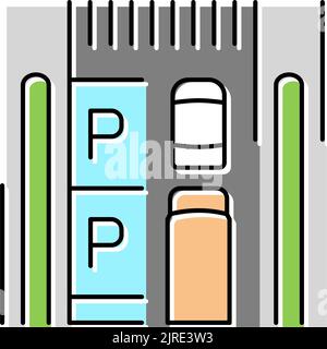 Abbildung des Symbols „Collector Road Color“ Stock Vektor